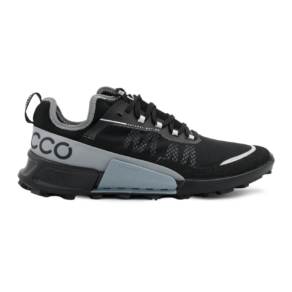 ECCO BIOM 21 X Country trail running shoes in black and magnet grey